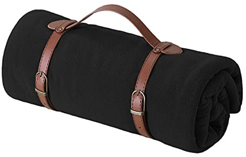 Zoomlie Warme Yoga-Decke, Polar-Fleece-Überwurf, Decke, 100 x 150 cm, Couch-Überwurf, für Zuhause, Freizeit, Camping, Arbeit, Mittagspause (schwarz, 100 x 150 cm)