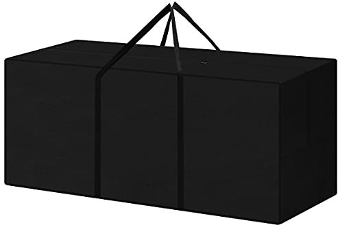 SanGlory Sac de Rangement pour Coussins de Meubles de Jardin, Housses de Coussin d'Extérieur avec Poignée, Iimperméable, Anti-UV, Sac de Rangement pour Sapin de Noël, 130x40x55cm