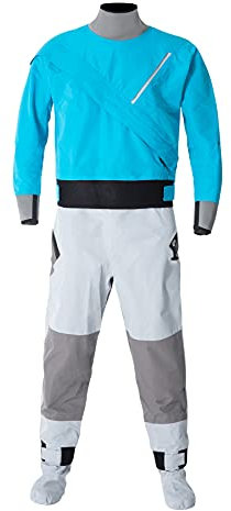 Trockenanzüge für Damen in kaltem Wasser, Kajakausrüstung, wasserdicht, blau, blau, 42