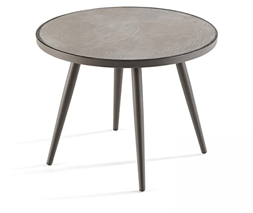 Couchtisch, rund, Beton-Effekt