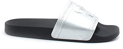 KARL LAGERFELD Kondo Karl Ikonic Ciabatta Silver Rubber KL80919 39