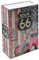 Foreverup Buchsafe mit Zahlenschloss, Buchsafe Tresor, 24 x 15,5 x 5,5cm Buchtresor, für Schmuck, Bargeld, Geld, Wertvolle Objekte, Büro/Hause (Route 66)