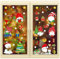 Larcenciel Weihnachten Fensteraufkleber, 9 Blatt Fensterbilder 73 Stück Fenstersticker mit Weihnachtsmann Süßigkeitsmuster, Niedlicher Cartoon-Weihnachtsaufkleber, Weihnachtsdekoration für Glas