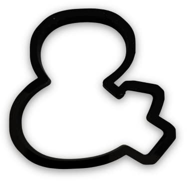 Ausstechform Ampersand & und Symbol mit leicht zu schiebendem Design (8,9 cm)