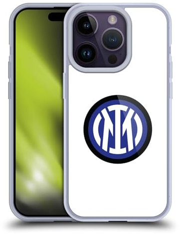 Head Case Designs Offizielle Inter Milan Logo Auf Weiss Abzeichen Gelhülle [Militärischer Schutzgrad] Kompatibel Mit Apple iPhone 14 Pro Und Kompatibel Mit MagSafe