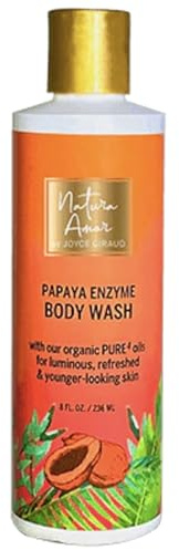Miracle Elixir Collection Natura Amor De Joyce Giraud Papaya Enzyme Shower Gel Nourishing and Moisturising Ideal for All Skin Types Papaya Fragrance 8 oz (Pack of 227 ml)