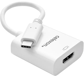 celexon USB-C auf HDMI Adapter weiß mit 10 cm Kabel | USB 3.2 (Gen 1x1) und HDMI 2.0-konform mit 18 Gbps Datenübertragung | 4K Ultra HD (4096x2160p) 60 Hz