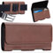 Handy Gürteltasche für iPhone,Samsung Magnetverschluss Handyholster mit ID-Kartenhalter Tasche, Handytasche Gürtel für Smartphone (S (14.7x7.6x1.3 cm), Braun)