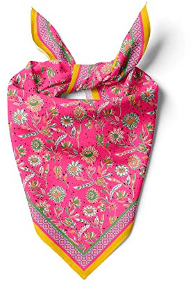 dscarf Damen-Halstuch 55cm x 55cm Square Unisex Stirnband Schal Bandana Hals Kopftuch Atmungsaktiv (Blühendes Design 2)