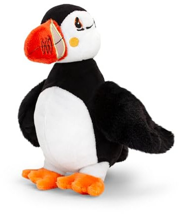 Keel Toys Keeleco SE1101 Plüschtier, 100% recycelt, ökologisches Spielzeug für Kinder, Plüschtier, Papageientaucher 20 cm
