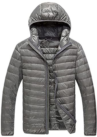 Kurzmantel Herren Winter, Warm Winter Classics Tolle Arbeitsanzug Winterjacke Outdoor Winddichte Reißverschluss Wasserabweisend Mantel Kleidung Hooded Praktischen Gefüttert Dicke Jacke Coat