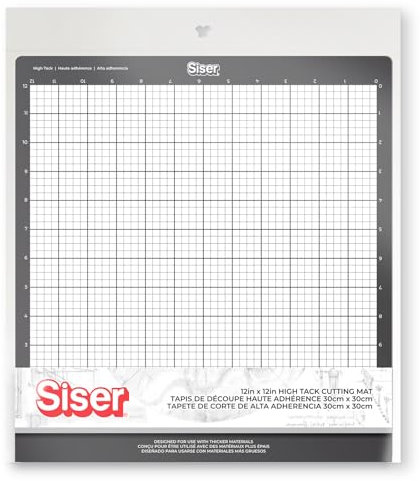 Siser Schneidematte High Tack 30x30 cm - hohe Klebkraft, ideal für dicke Materialien. Präzise und genaue Schnitte auf Thermovinyl, Karton und Acetat