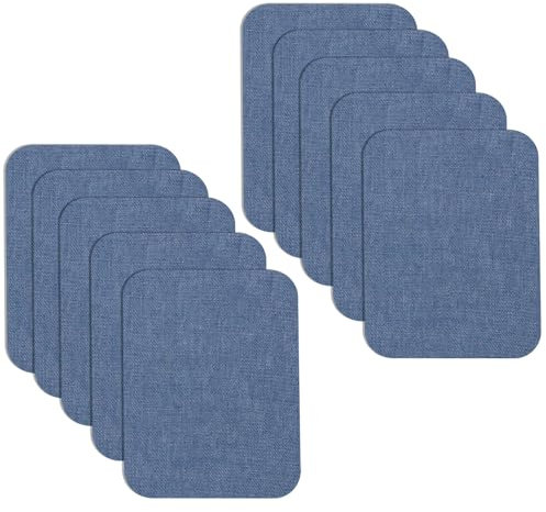 CHEERYMAGIC Iron On Patches for Clothing, Denim Repair Patches for Cloth, Blue Iron-on Repair Inside for Jacket Jeans and Clothing Repair A9BDT-Blue