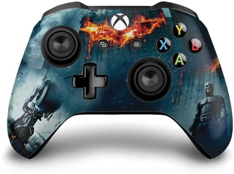 Head Case Designs Offizielle The Dark Knight Batman-Plakat Wichtige Kunst Vinyl Haut Gaming Aufkleber Abziehbild Abdeckung kompatibel mit Xbox One S/X Controller
