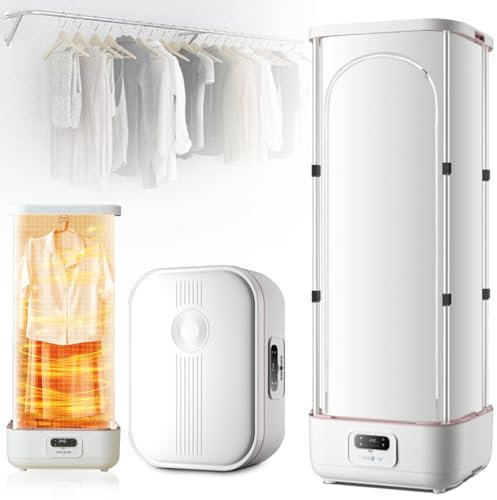 MLYYYDSS Ferro da Stiro a Vapore Wireless Intelligente, asciugatrice Verticale Completamente Automatica a 360°, vaporizzatore per Indumenti Appeso Pieghevole 900 W con Telecomando