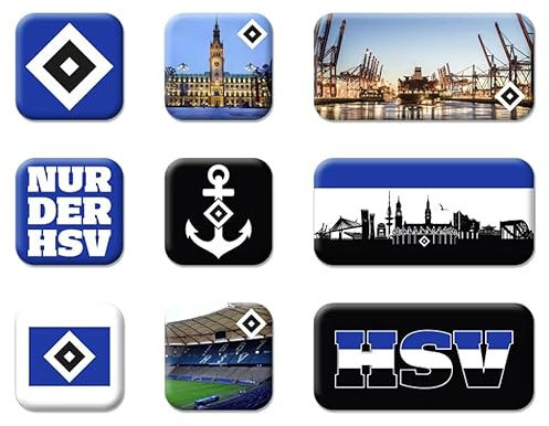 HSV Magneten 9er Set 'Nur der HSV'