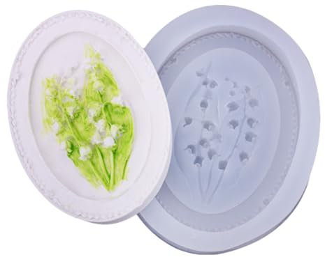 HIRAIDAI Fondantform Vintage Maiglöckchen Blumenanhänger Silikonform Kerze Fondant Kuchen Dekoration