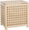 CLP Wäschebox I Wäschetruhe Und Aufbewahrungsbox Aus Holz I Moderner Wäschesammler Mit Deckel I Wäschebehälter Mit Gitter Zur Belüftung, Größe:L