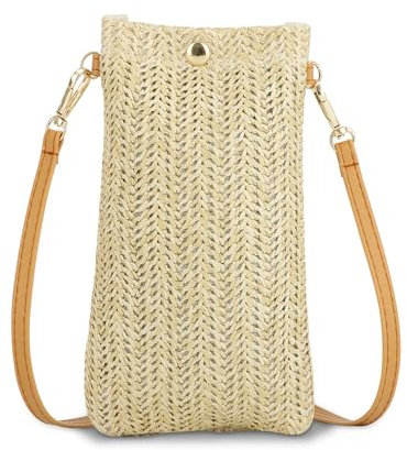 SUKUTU Mini Straw Shoulder Bag and Wallet - Women's Small Purse