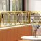 Trennwände Für Essbereiche, Glaswand Im Restaurant Commercial Partition Screen Privacy Panels Für Büro, Restaurant, Bars 40/45cm Niedriger Zaun (Farbe : Gold, Größe : 100x40cm)