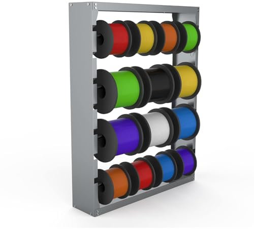 Wire Spool Rack,Wall Mounted Cold-Rolled Steel Wire/Cable Dispenser with 4 Adjustable Rods Heavy Duty Spool Storage Rack Wire Holder for Electrical Industrial Retail Use (C)