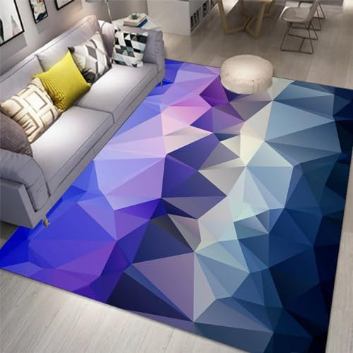 Bereich Teppich Zum Kinder Jungs 3D Abstrakte Phantomtexturstreifen Drucken Flanell rutschfest Waschbar Groß Schlafzimmer Schmücken Schlafsaal Schule Kindergarten Krabbelmatte Fußabtreter 140-3K7S/V1