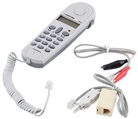 fumooa Telefon Telefon-StoßTest Tester Lineman Tool Netzwerkkabelsatz GeräT C019 auf Telefonleitungsfehler PrüFen Weiß