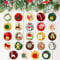 QINERSAW 1-24 Adventskalender Zahlen Buttons Nummern Weihnachtskalender zum Anstecken Adventskalender Selber Machen Weihnachten Zahlen Nummern Buttons zum Basteln Zahlen Anstecker Nadeln Jutesäckchen
