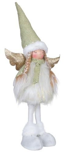 Christmas Paradise Weihnachtsengel 36cm (50cm) stehend Dekofigur grün-Gold