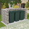 AUVYI Panier en pierre - Décoration de jardin - Gabion - Revêtement pour poubelles - Pour 3 tonnes - 250 x 100 x 120 cm - Pour mur de terrasse - Construction robuste - En acier galvanisé