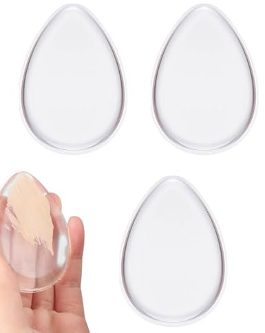 FDCGAS Silikon Make-up Schwamm, 3pcs kosmetischer Schwämme des Silikons für Make-up, Make-up und Schwamm flüssiges Foundation Make-up oder korrigierender Schwamm Applikator