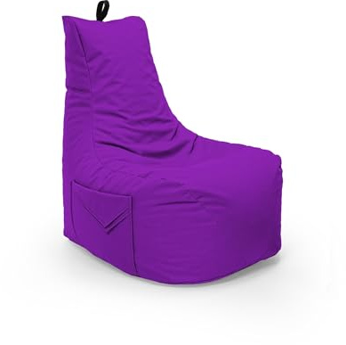 Nadimaideal Gamer Sitzsack Komfort XL - XXL für Kinder, Teenager & Erwachsene | Indoor & Outdoor | Sitzsack Gaming | Füllung EPS Perlen (Lila, Sitzsack XXL)
