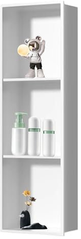 304 Edelstahl-Duschnische, Wandeinbauschrank, Badezimmer-Einbauregale, Dusch-Stauraum für Badezimmer-Shampoo, Seife, Toilettenartikel, 3 Gitter