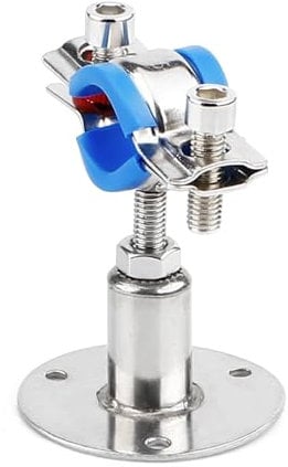 BYLSAGWHT 30-50mm Adjustable Rod Fit 19-108mm OD Tube 304 Stainless Pipe Hanger Bracket Clamp Support Clip With Base Plate (Fit 19-22mm OD Tube)