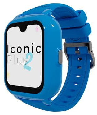 Save Family Iconic Plus 2 | Montre Connectée pour Enfant avec Localisateur GPS, Appels, Vidéo, IA, Bouton SOS, Whatsapp, Spotify, Thermomètre | Carte SIM Incluse - Couleur Bleue