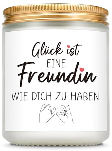 Giftasy Beste Freundin Geschenke - Duftkerze mit Spruch, Freundin Geschenk Geburtstag, Geschenk für Freundin, Geschenk Beste Freundin Geburtstag, Geburtstagsgeschenk