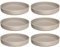 LEONARDO HOME Roma 026363 Lot de 6 assiettes plates, diamètre 19,7 cm, passent au micro-ondes et au lave-vaisselle, empilables, vaisselle en céramique pour 6 personnes, surface légèrement mate, beige