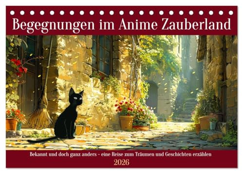 Begegnungen im Anime Zauberland (Tischkalender 2026 DIN A5 quer), CALVENDO Monatskalender: Anime heißt, liebevolle Geschichten erzählen (CALVENDO Hobbys)