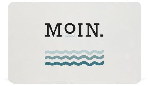 ReWu Frühstücksbrettchen Schneidebrett 23x14 cm aus Resopal - hochwertiges Schneidebrett mit witzigem/modernen Motiv - langlebig, Kratzfest & Spülmaschinenfest - Moin