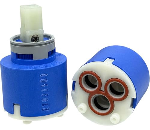 Cartuccia di Ricambio per Miscelatore Monocomando 35mm Bassa con 2 Piedini in Ceramica Kerox K35A