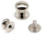 Lot de 10 rivets à vis Chicago en alliage de zinc, clous à tête ronde pour sacs, ceintures et sacs à main (argent, diamètre de la tête 9 mm)
