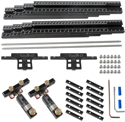 Sistema di guida parallela per sega a binario, per la lavorazione del legno, ripetibile, compatibile con guide Festool, Makita, Milwaukee, Triton, Powertec
