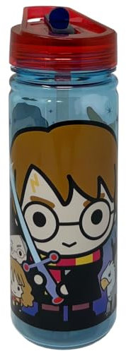 CARTOON Borraccia in tritan Harry Potter versione chibi ecozen con beccuccio ripiegabile bottiglia per bambini 580 ml BPA Free