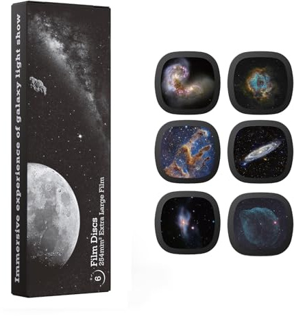Ainael Projecteur Ciel Etoile Disques, 5K HD Discs pour Galaxy Projector | Compatible avec SKE-TKQ01 & BL-DQY02 (Pro Version) • 8 Thèmes • Remplaçable • Réaliste • Set de 6 Disques