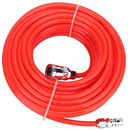 15M Air Compressor Hose with Asian (Nitto) Style Quick Connectors, 5x8mm High Pressure EVA Flexible Air Line Pneumatic Extension Pipe for Garage, Workshop & Tyre Inflation