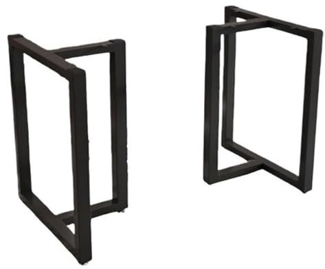 Songnim Pieds de Table à Manger en métal épais, 2 pièces, Hauteur 28,3 Pouces, adaptés au Salon, au Bureau et au Bureau.(Svart,60cm/23.6in)
