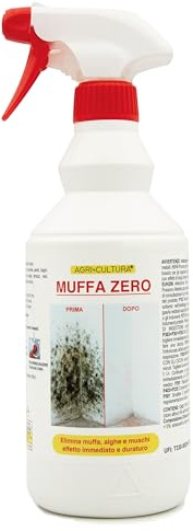 AGRI-CULTURA® | Spray Antimuffa per Muri Interni【750 ml】| Rimuove Muffa Alghe e Muschi | Ideale per Muri, Bagno, Camera, Armadio | Antimuffa Spray Immediato e Duraturo per Interni ed Esterni.