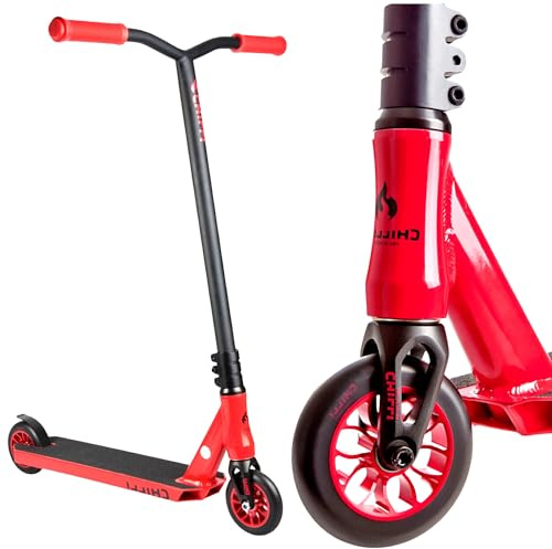 Chilli Pro Reaper Stunt Scooter für Park & Street. Trick Roller für Anfänger & Profis H=84cm Schwarz/Rot