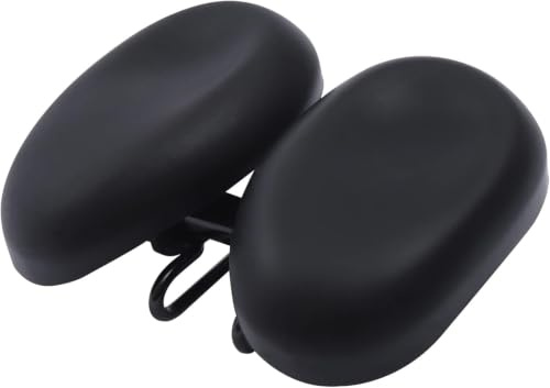 Nasenfreier Fahrradsattel, Ergonomischer Bike Sattel Schock Absorption Sitzkissen, Extra Großes Dekompression Kissen, Dual Pad, 8.62-9.69inch Verstellbare Breite für Mountainbike E-Bike Trekking