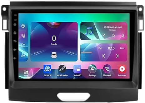Android 15 9 Pulgadas Coche Radio De Coche GPS Navegación para Ford Ranger 2015-2020 Pantalla Tactil para Coche Accesorios De Coche Conecta Y Reproduce(HM612 8 Core 4G+WiFi 12+256GB)